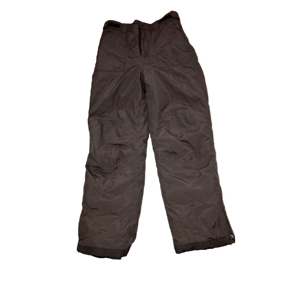 LL Bean Unisex Kids Thinsulate Snow Pants Size 14 Brown Pockets Extra Warmth‎
